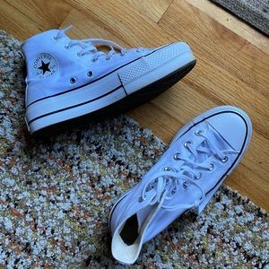 White High Top Platform Converse
